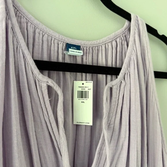 NWT Old Navy Light Purple Pleated Gauze Maxi Dress - Picture 5 of 12